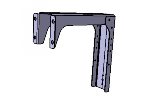 Jeu de 2 supports pare cycliste X290 Kerock II, vu de biais.